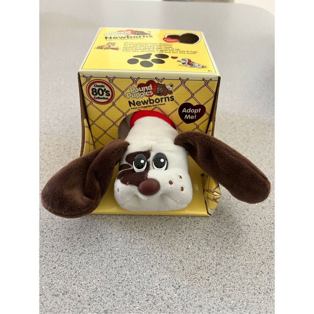 Pound Puppies Newborns New in Box Hasbro 2018 80s Vintage White Dog Floppy Ears
